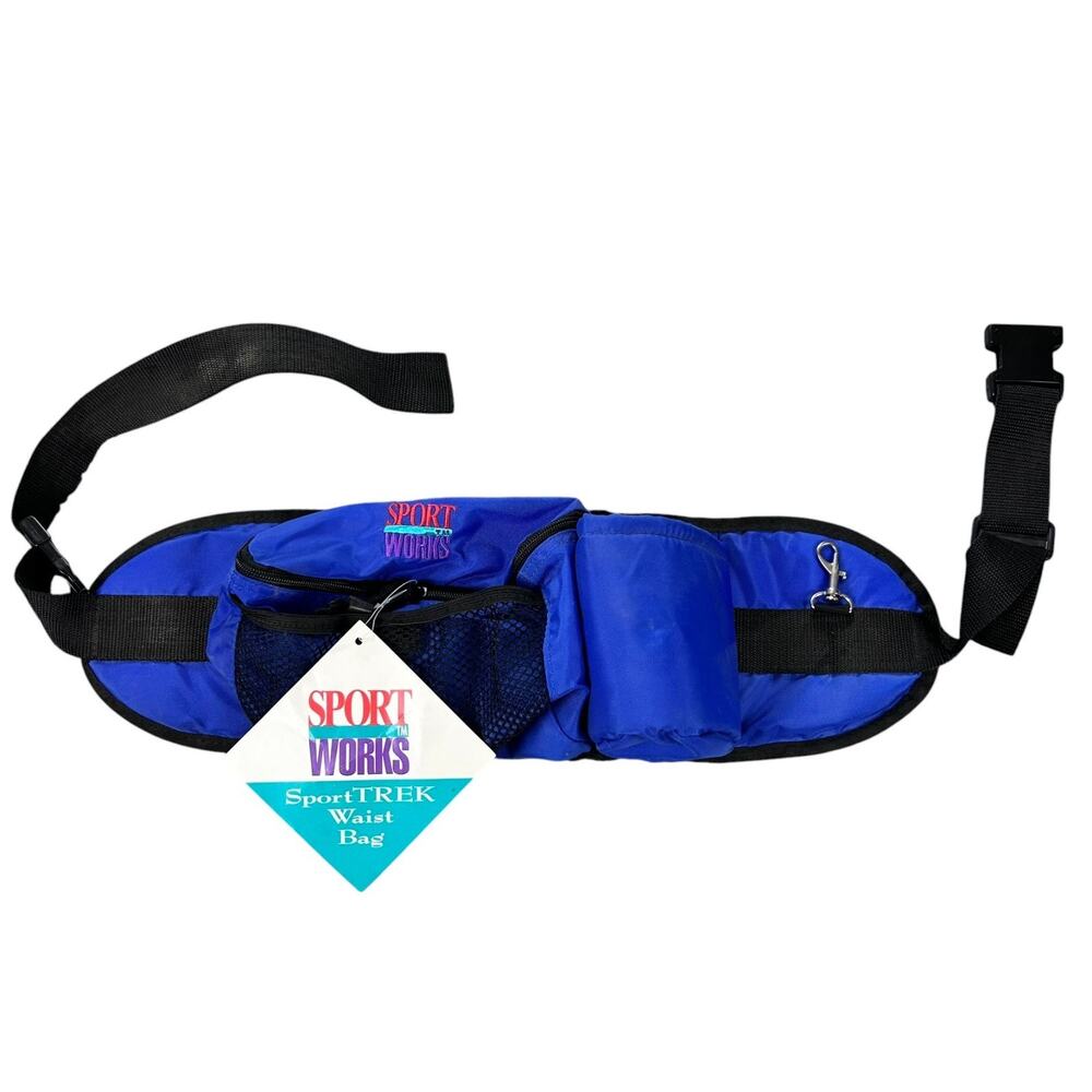 Vintage Sport Works Fanny Pack Travel Festival Sling Bag, Hip Waist Belt Retro